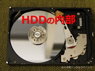 ハードディスクドライブの内部の写真